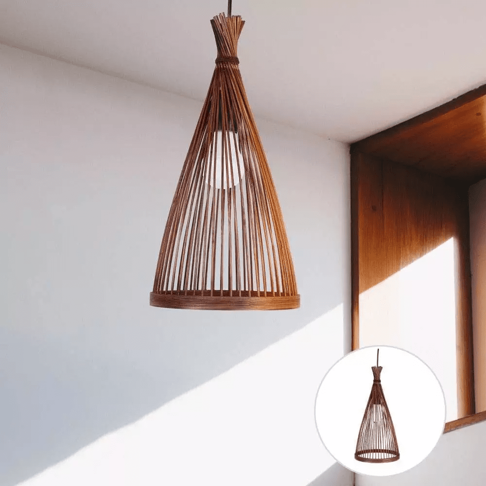 Japandi-Style Handmade Woven Rattan Pendant Lights