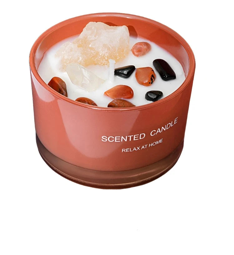 Crystal Stone Soy Wax Aroma Candle