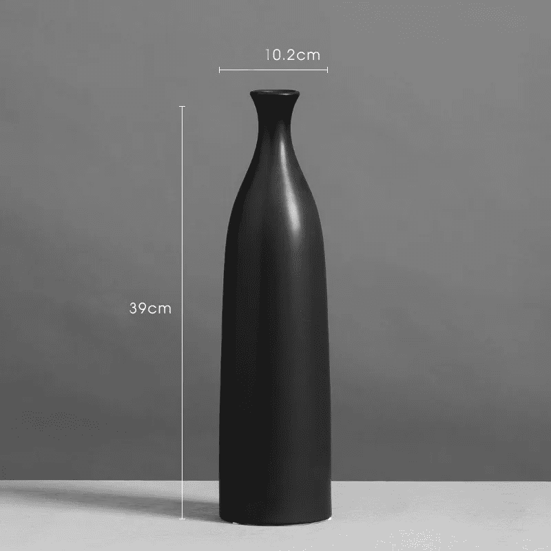 Modern Ceramic Vase for Creative Home Decor - Black and White