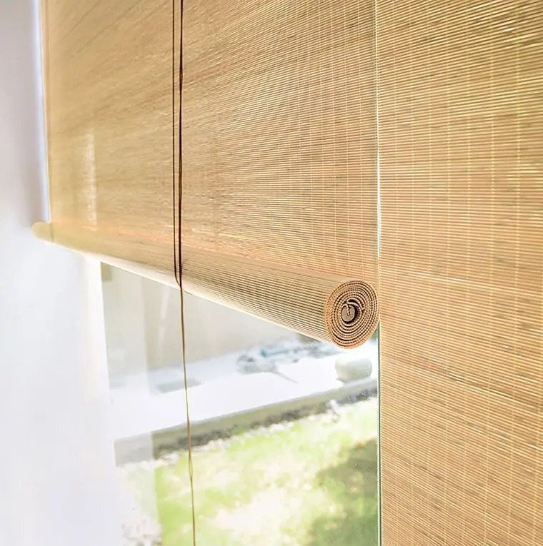 Easy Install Bamboo Blinds: Blackout Shades for Windows (Natural Look)