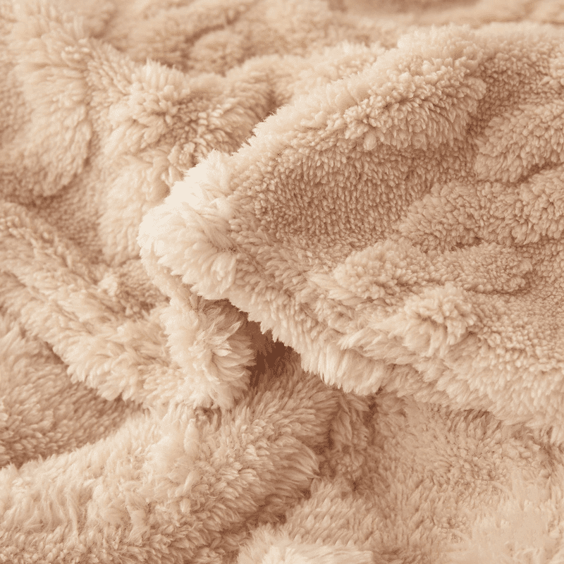 Soft Sherpa Sofa Blanket for Home and Travel - Thick and Warm