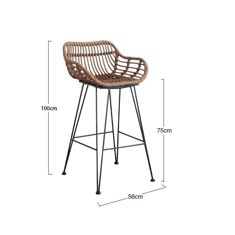 Japandi Dining Comfort: Rattan Armchairs (Natural Texture, Indoor/Outdoor)