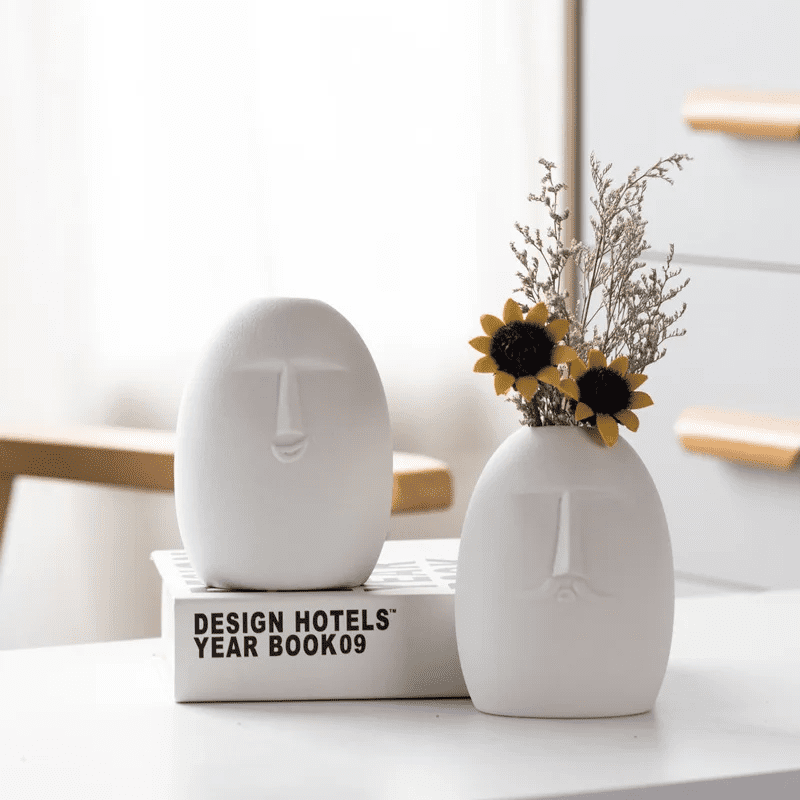 Blooming Personalities: Whimsical Face Vase (Modern Home Decor)