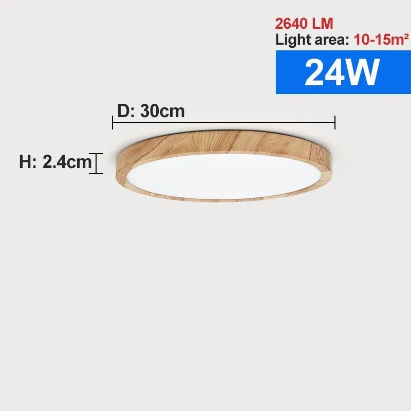 Wood & Metal LED Ceiling Light