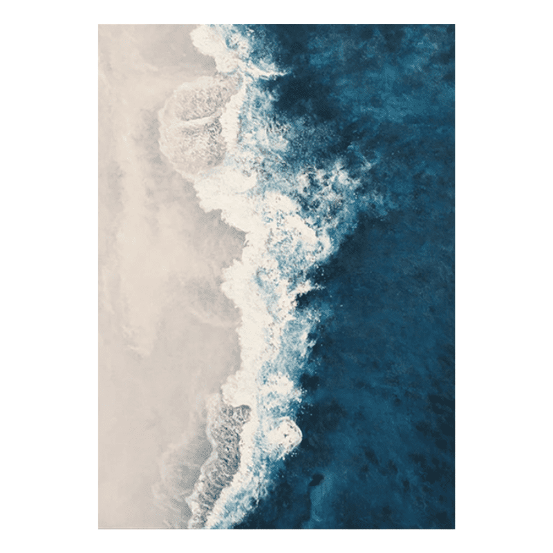 Coastal Tranquility: Abstract Wave Painting