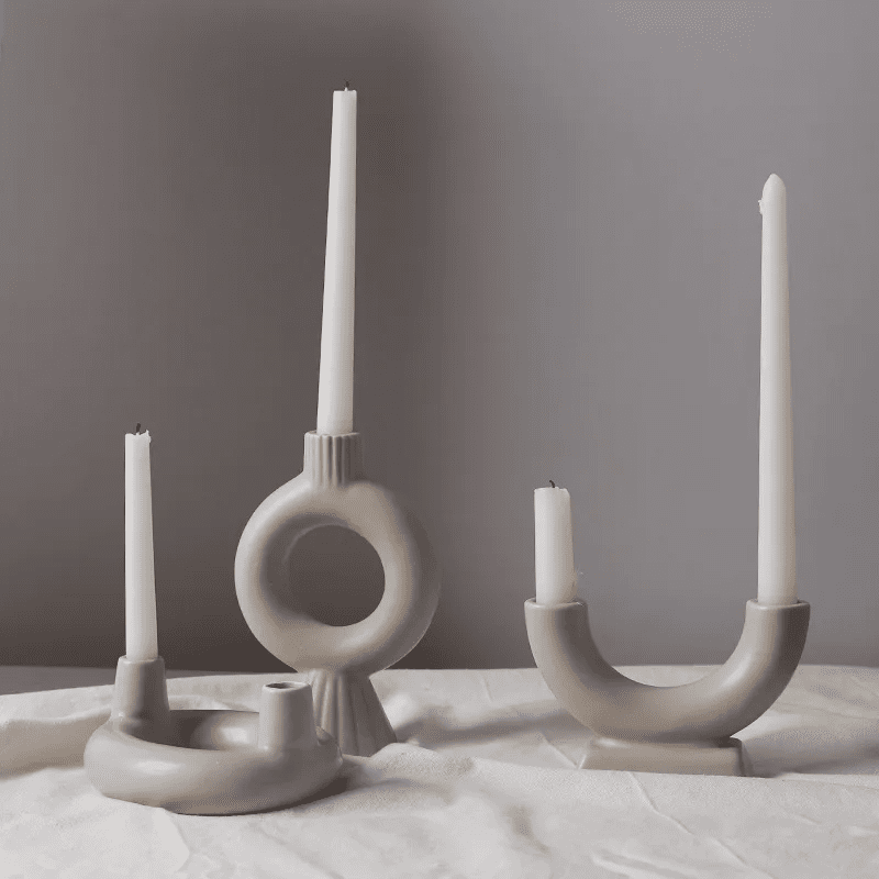 Industrial Wabi-Sabi: Concrete Candle Holder for Japandi Living