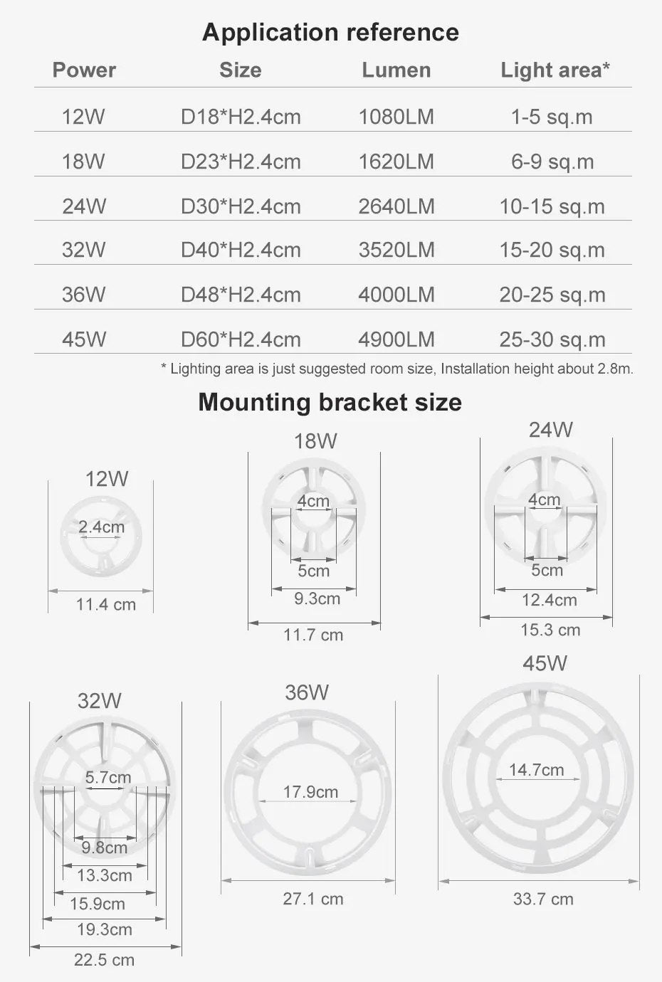 Wood & Metal LED Ceiling Light