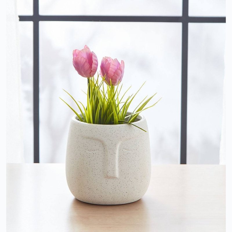 Conversation-Starting Planter: Whimsical Head Vase for Succulents & More