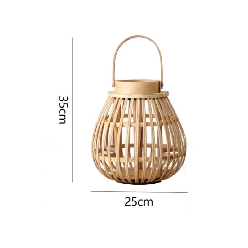 Warm Glow & Style: Bamboo Lantern Pendant (Light or Candle! Indoors/Outdoors)