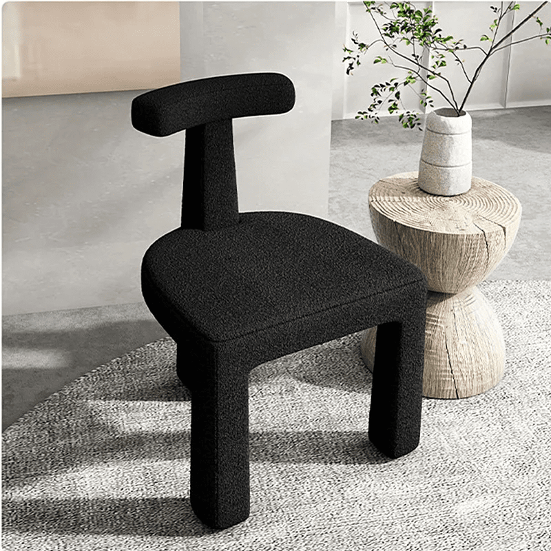 Japandi Comfort: Lambswool Dining Chair for Tranquil Elegance