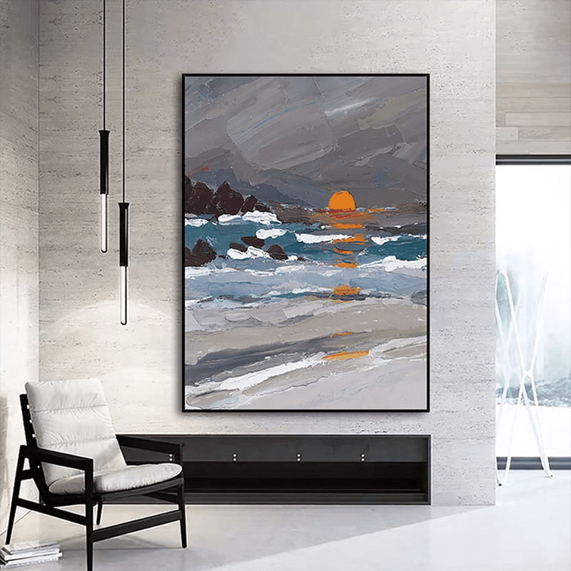 Japandi Dimension: Textured Abstract Canvas in Warm Neutrals