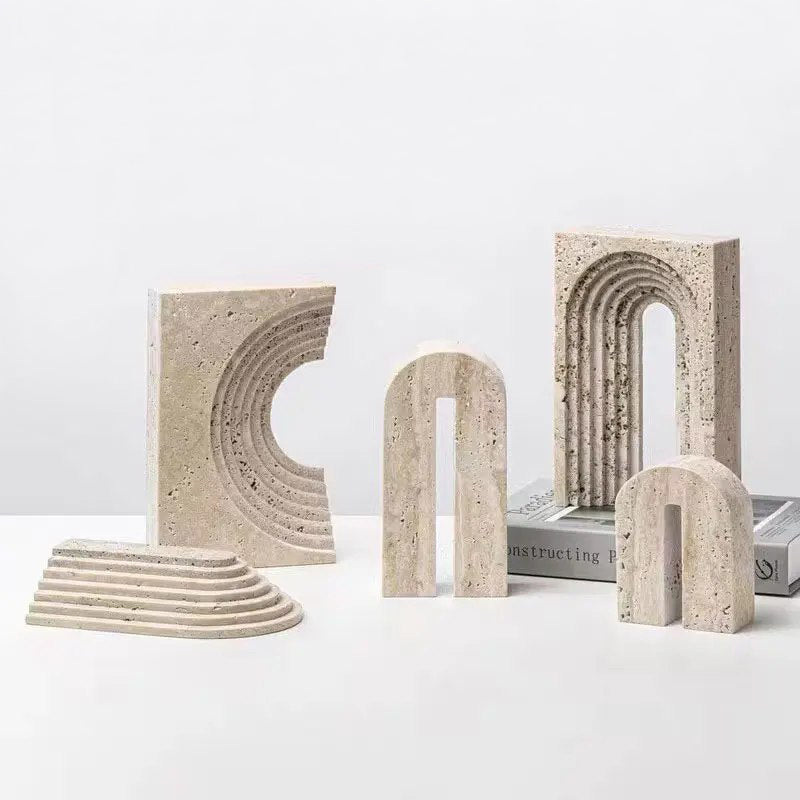 Wabi-Sabi Arch: Marble Ornament for Japandi Minimalism