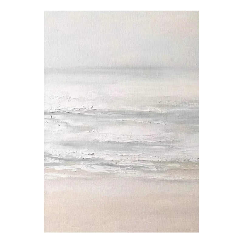 Modern Minimalism: Abstract Seascape Art (Neutral Tones, Textured)