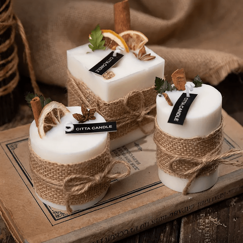 Retro Pastoral Scented Soy Wax Candles - Eco-Friendly with Natural Fragrance