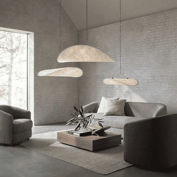 Wabi Sabi Silk LED Pendant Chandelier: Modern Nordic Lighting for Home