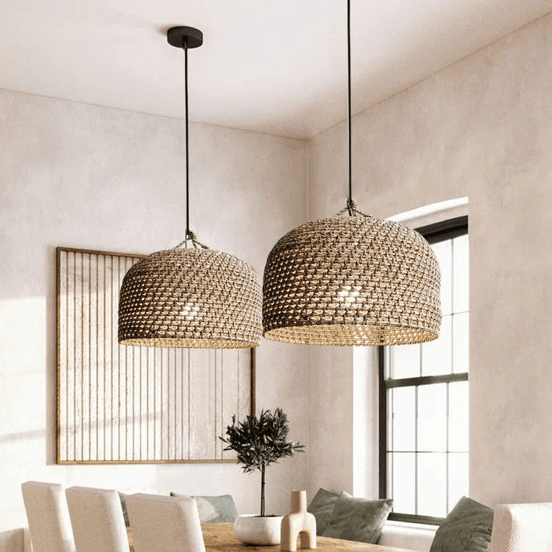 Handwoven Rattan Pendant Light