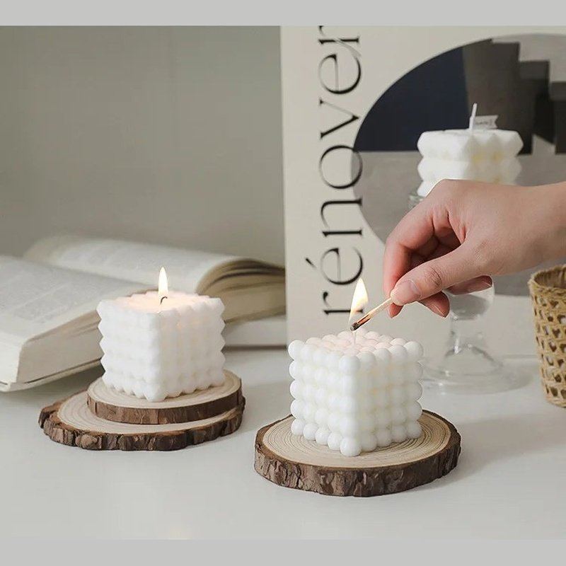 Puzzle & Fragrance: Rubik's Cube Candle (Soy Wax! Fun & Fresh Scents)