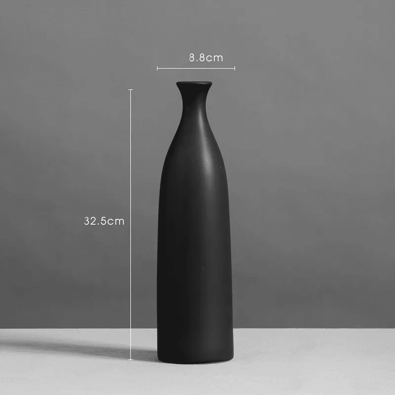 Modern Ceramic Vase for Creative Home Decor - Black and White