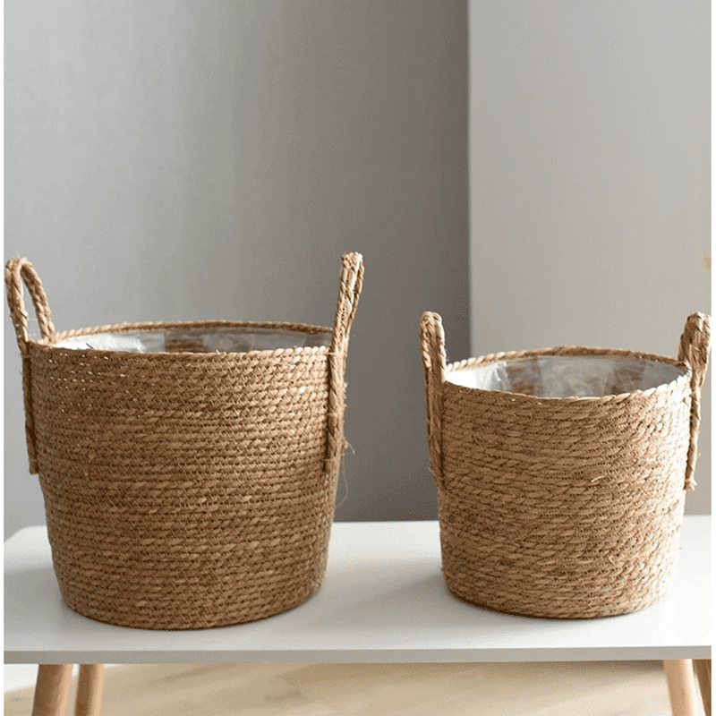 Giant Nordic Planter: Handwoven Seagrass Basket for Indoor Plants (Extra Large!)