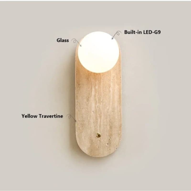 Wabi-Sabi Glow: Natural Stone Sconce