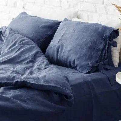 Japandi Dream: Linen Pillowcase (Tie Closure, Natural & Breathable)