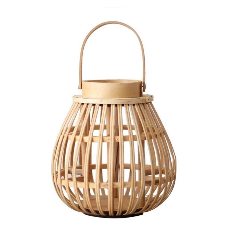 Warm Glow & Style: Bamboo Lantern Pendant (Light or Candle! Indoors/Outdoors)