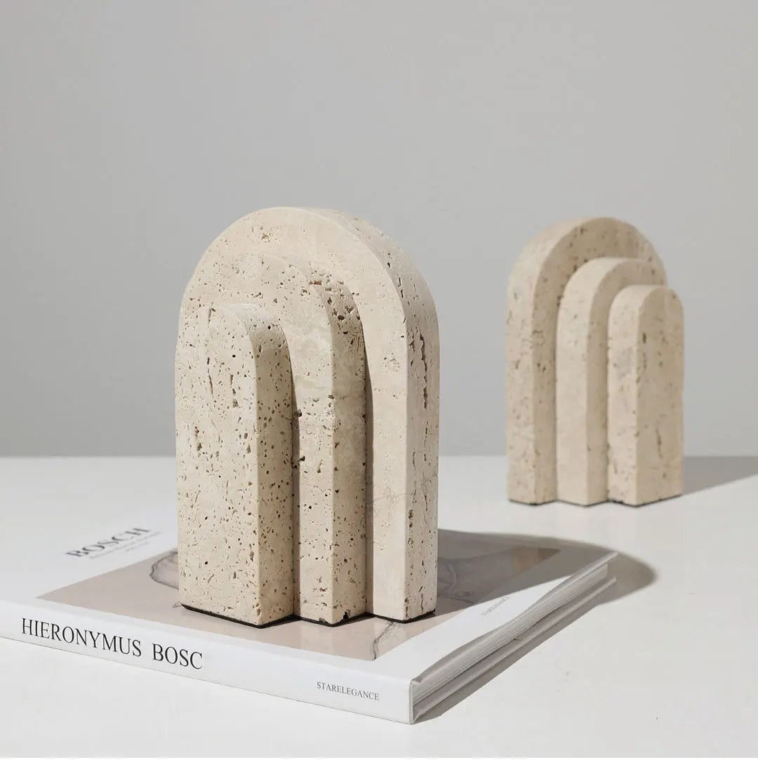 Wabi-Sabi Arch: Marble Ornament for Japandi Minimalism