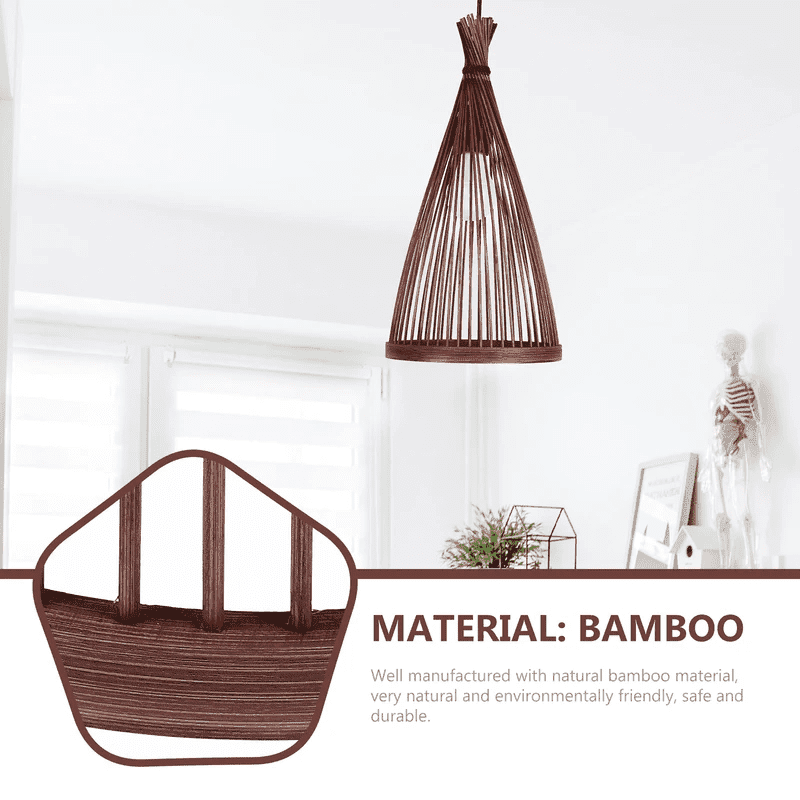 Japandi-Style Handmade Woven Rattan Pendant Lights