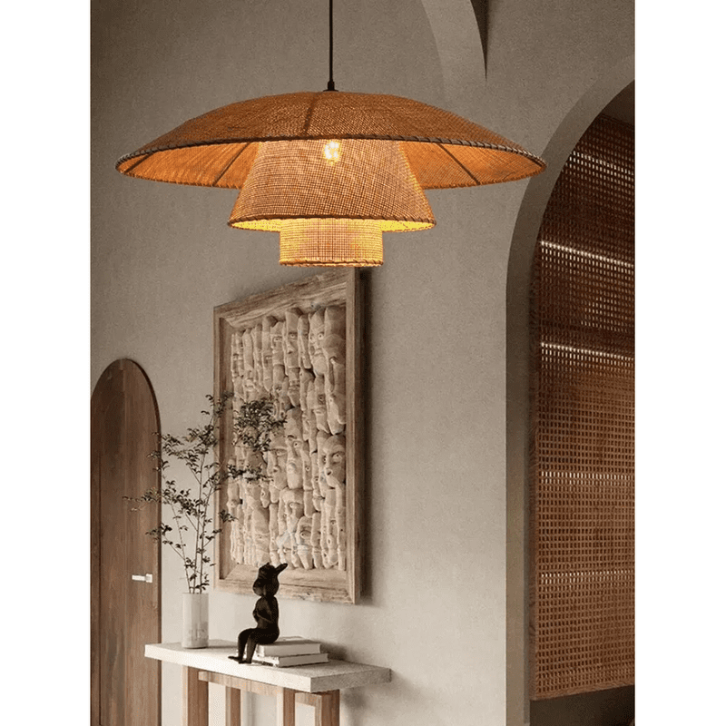 Vintage Rattan Pendant Lights for Home and Restaurant Decor