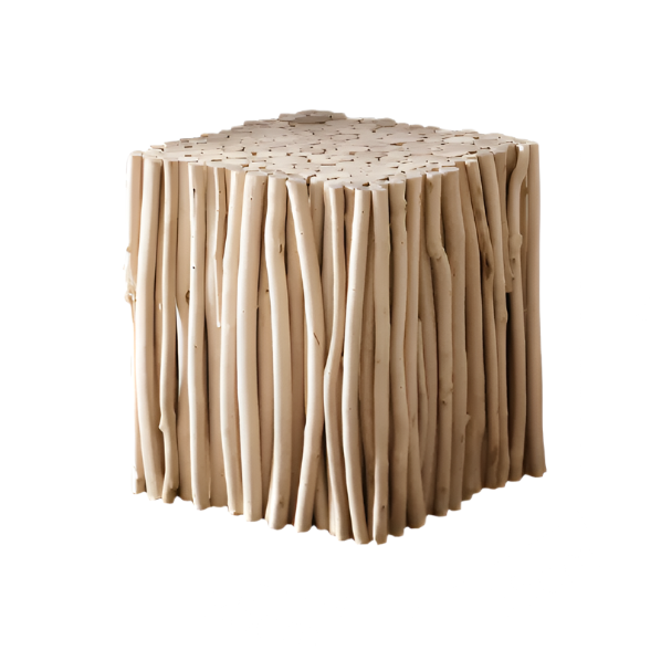 Japandi Haven: Solid Wood Side Table (Natural Beauty, Compact Design)