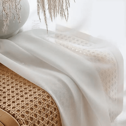 Airy White Tulle Curtains for Layered Light (Single Panel)