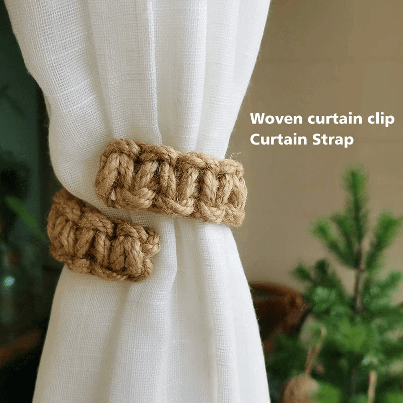 Retro Jute Curtain Tieback - 1PC Knotted Strap Buckle