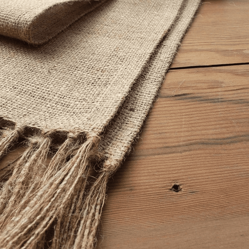 Jute Table Runner with Tassel - For Christmas & Wedding Decor