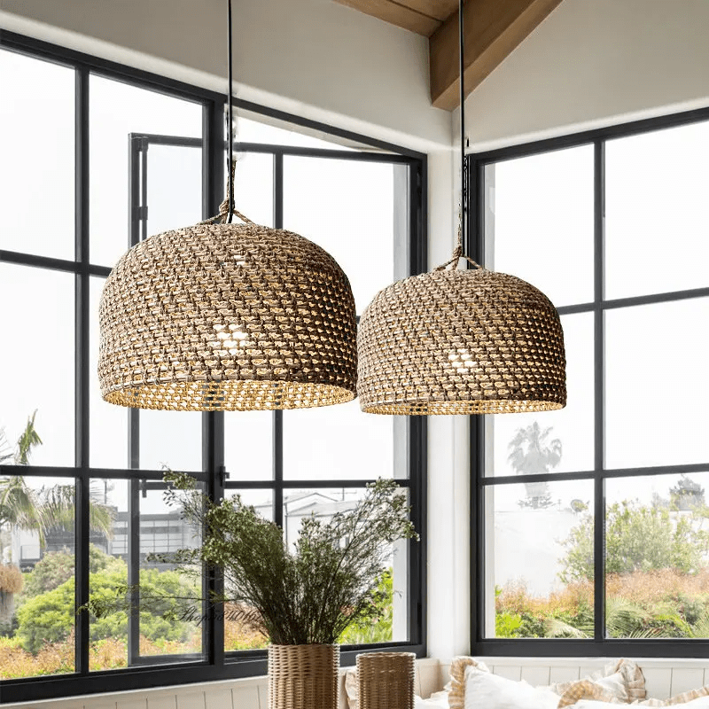 Handwoven Rattan Pendant Light