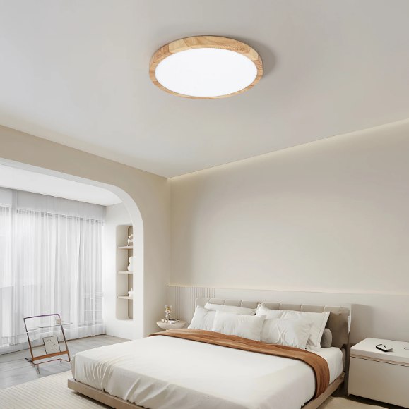 Wood & Metal LED Ceiling Light