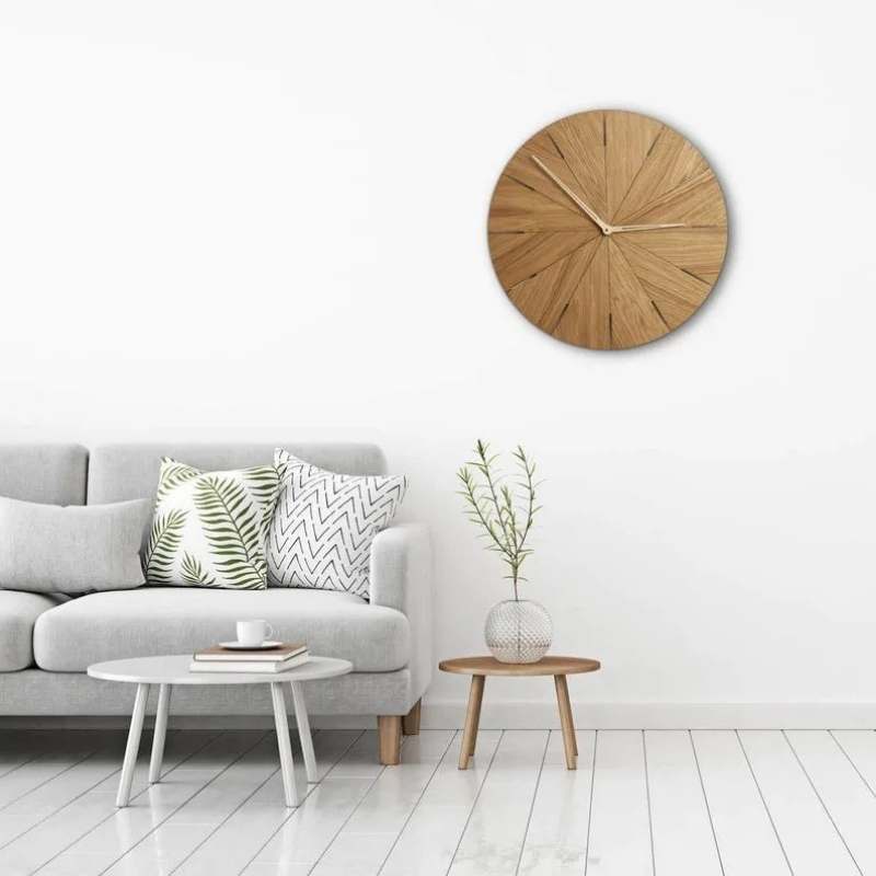 Large Wall Clock (Wood): Modern Home Decor