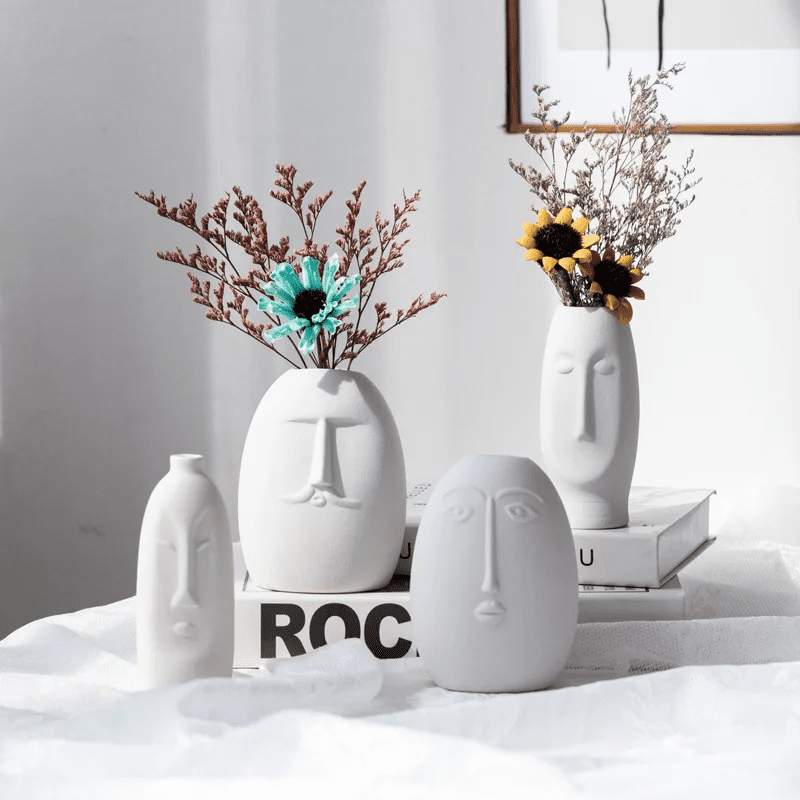 Blooming Personalities: Whimsical Face Vase (Modern Home Decor)