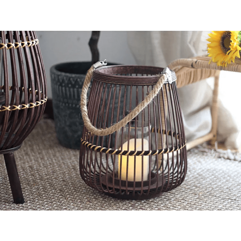 Nordic Wood Lantern - Bird Cage Style Candle Holder for Party Decor