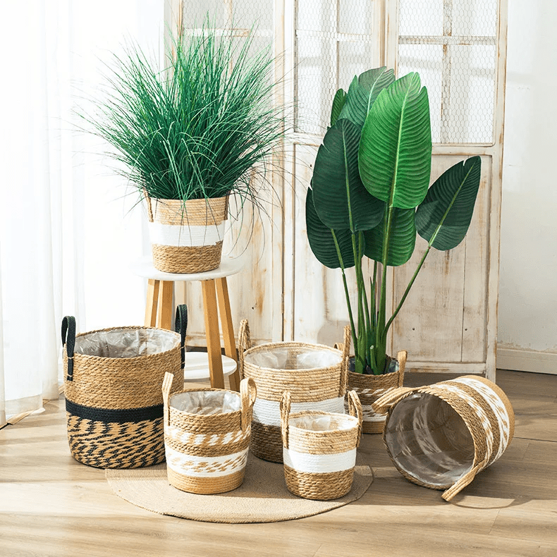 Japandi Serenity: Multifunctional Rattan Plant Pots for Zen Living