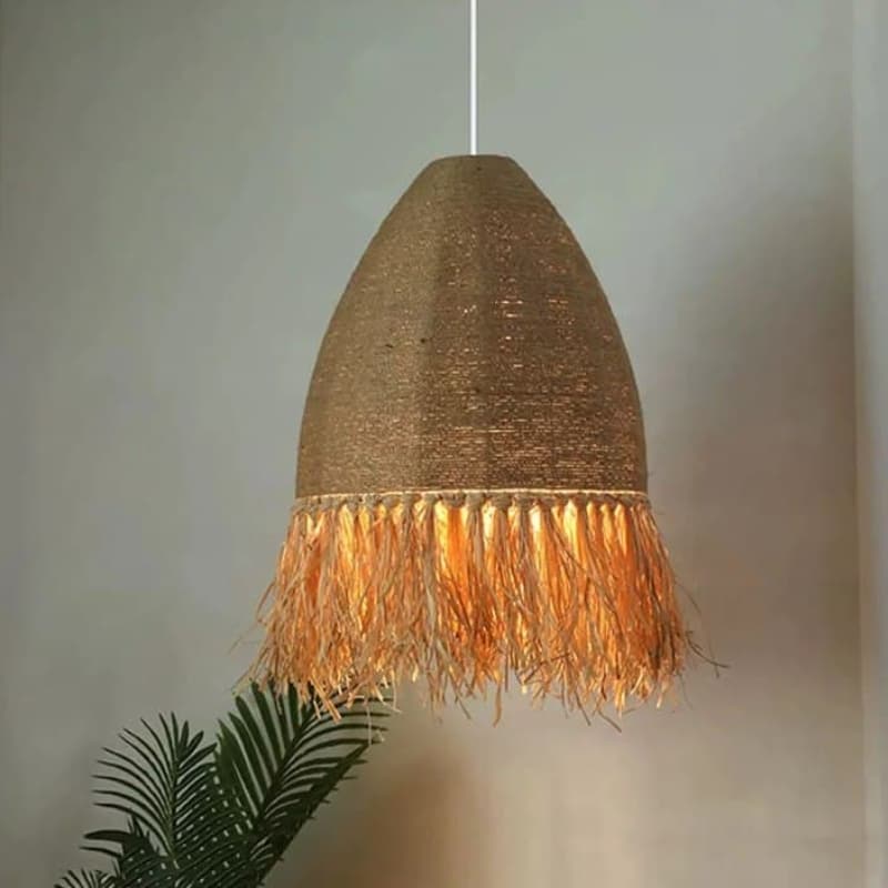 Rattan Pendant Lamp for Japandi Ambiance