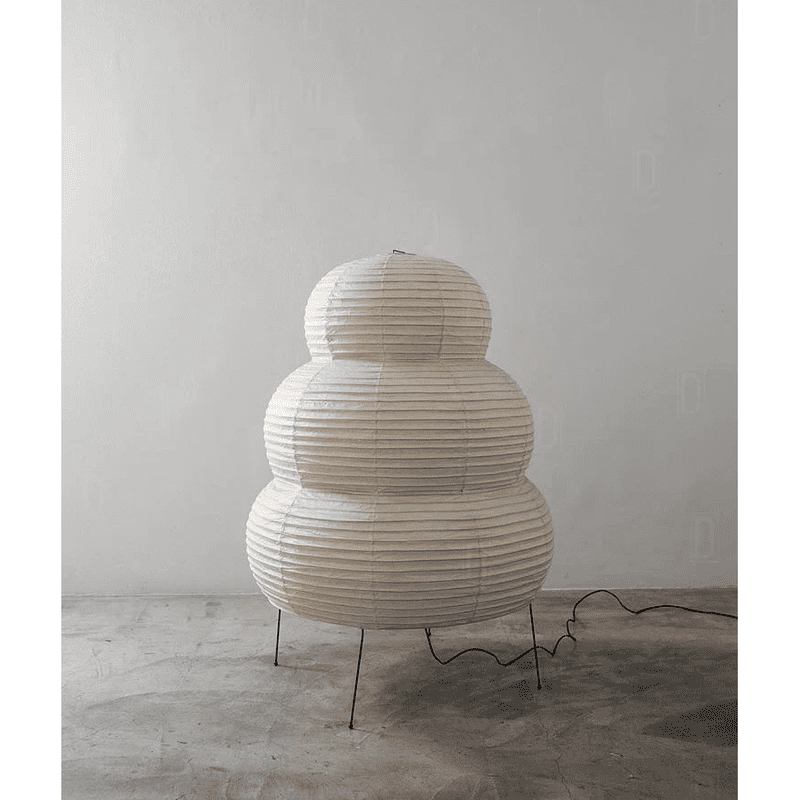 White Rice Paper Tripod Floor Lamp for Bedroom