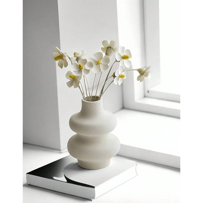 Elegant Modern White Ceramic Vase