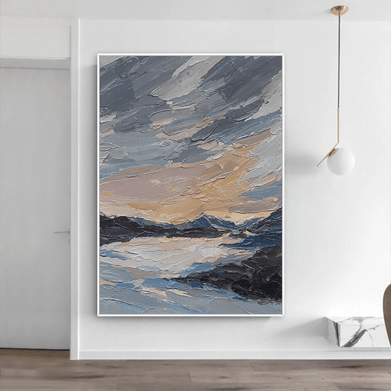 Japandi Dimension: Textured Abstract Canvas in Warm Neutrals