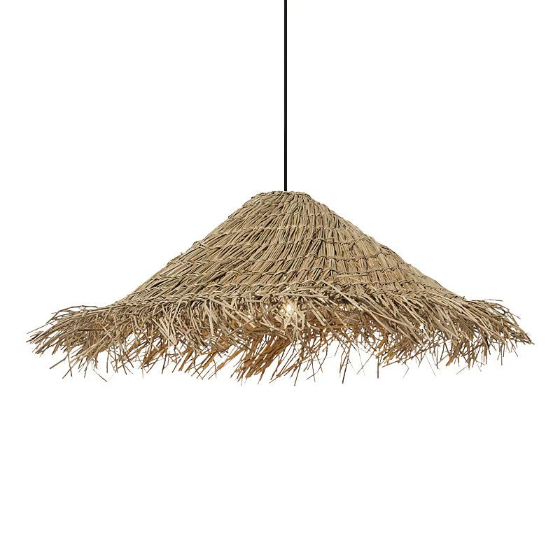 Vintage Wicker Pendant Lamp - Wabi-Sabi Chandelier