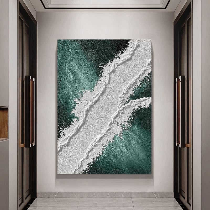 Modern Minimalism: Textured Acrylic Art (Unframed, White Abstract)