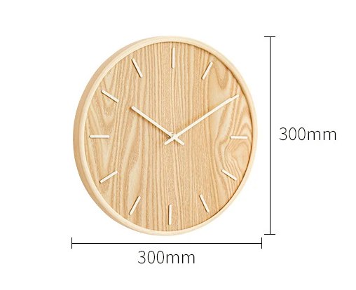 Modern Quartz Wall Clock -Silent Wooden Design for Home