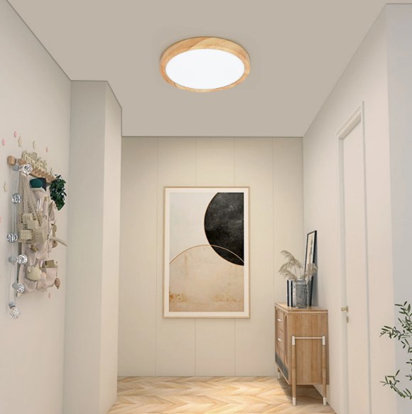 Wood & Metal LED Ceiling Light