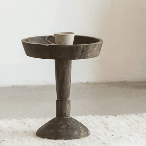 Japandi Wabi-Sabi: Reclaimed Wood Side Table (Coffee, Tea, or Display)