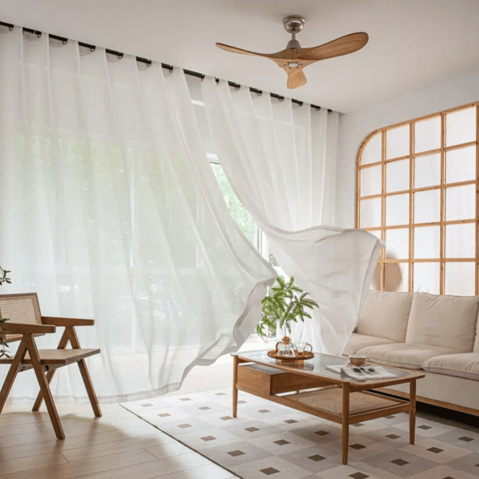 Japandi Light: Linen Sheer Curtains for Soft, Layered Look (Living Room & Bedroom)