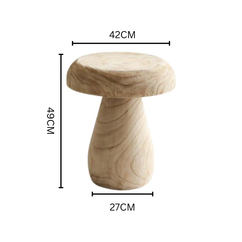 Nature's Sculpture: Solid Wood Stool (Wabi-Sabi Inspired, Organic Form)